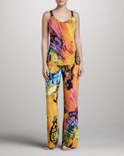 Josie Gobi Printed Jersey Pajamas - Lyst