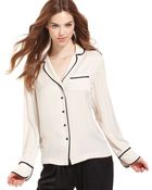 Rachel Rachel Roy Longsleeve Vneck Pajama Shirt - Lyst