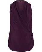 Victoria Beckham Drape Cross Over Top - Lyst