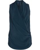 Victoria Beckham Drape Cross Over Top - Lyst