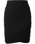 T By Alexander Wang Draped Stretch Jersey Miniskirt - Lyst