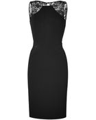 Emilio Pucci Black Dress with Lace Inserts - Lyst