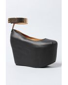 Jeffrey Campbell The Pointe Shoe in Black and Gold - Lyst