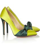 Charlotte Olympia Ava Twotone Satin Pumps - Lyst
