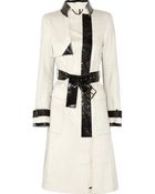 Derek Lam Patentpaneled Trench Coat - Lyst