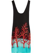 Holly Fulton Printed Silksatin Dress - Lyst