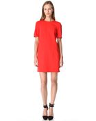 Tibi Short Sleeve Ponte Dress - Lyst