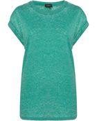 Topshop Oversized Burnout Tee - Lyst