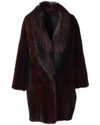 Revillon Mixed Fur Coat - Lyst
