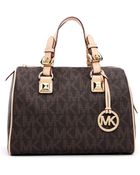 Michael Kors Medium Grayson Logo Satchel - Lyst