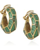 Oscar de la Renta Faceted Enamel Earrings - Lyst