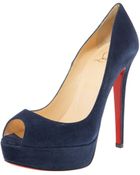 Christian Louboutin Banana Suede Platform Pump - Lyst