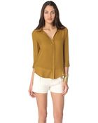 Haute Hippie Button Down Blouse - Lyst