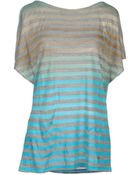 Blue Les Copains Short Sleeve Jumpers - Lyst
