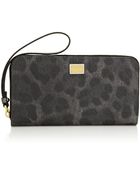Dolce & Gabbana Leopard Print Ziparound Wallet - Lyst