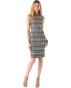 Lela Rose Contrast Zipper Sheath Dress - Lyst