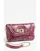 Steven By Steve Madden Sugar Snake Embossed Clutch - Lyst