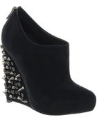 Asos Asos Tiger Studded Wedge Shoe Boots - Lyst