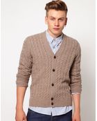Ben Sherman Cable Cardigan - Lyst