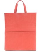 Maison Martin Margiela Leather Fold Over Tote - Lyst