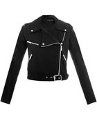 Christopher Kane Crepe Biker Jacket - Lyst