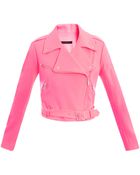 Christopher Kane Crepe Biker Jacket - Lyst