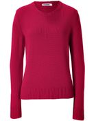 Jil Sander Cerise Cashmere Knit Pullover - Lyst