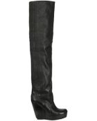 Rick Owens 120mm Suede Thigh High Wedged Boots - Lyst