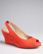 Eileen Fisher Peep Toe Pumps Crescent Wedge - Lyst
