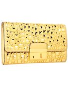Michael Kors Gia Studded Clutch with Lock - Lyst