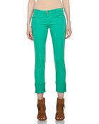 Current/Elliott The Boyfriend Cropped Leather Pants - Lyst