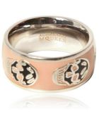 Alexander McQueen Enamel and Brass Skull Ring - Lyst