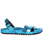 Burberry Prorsum Laminated Leather Sandals - Lyst