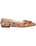 Dolce & Gabbana 10mm Canvas Crystal Beads Loafers - Lyst