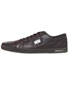 Dolce & Gabbana Uk Logo Perforated Leather Sneakers - Lyst