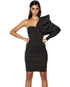 Lanvin Gathered Cotton Jersey Dress - Lyst
