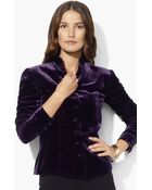 Lauren by Ralph Lauren Velvet Jacket - Lyst
