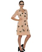 Marni Embroidered Silk Crepe De Chine Dress - Lyst