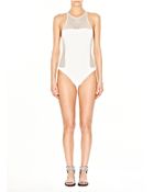 Alexander Wang Mesh Combo One Piece Swimsuit - Lyst