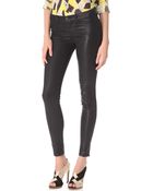 J Brand 901 Super Skinny Coated Textured Jeans - Lyst