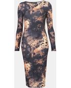 Topshop Tie Dye Midi Dress Petite - Lyst