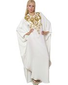 Emilio Pucci Embroidered Silk Cady Long Dress - Lyst