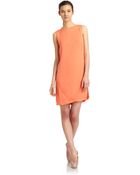 Halston Heritage Silk Cape Dress - Lyst