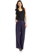 Robert Rodriguez Pleated Wide Leg Trousers - Lyst
