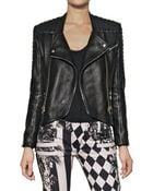 Balmain Nappa Leather Biker Jacket - Lyst