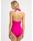 Gottex One Piece Beach Goddess Halter Swimsuit - Lyst