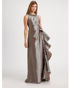 Teri Jon Taffeta Necklace Gown - Lyst