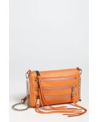 Rebecca Minkoff 5 Zip Mini Crossbody Bag - Lyst