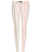 J Brand Striped Skinny Jeans - Lyst
