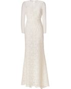Valentino Ivory Lace Silk/Cotton Gown - Lyst